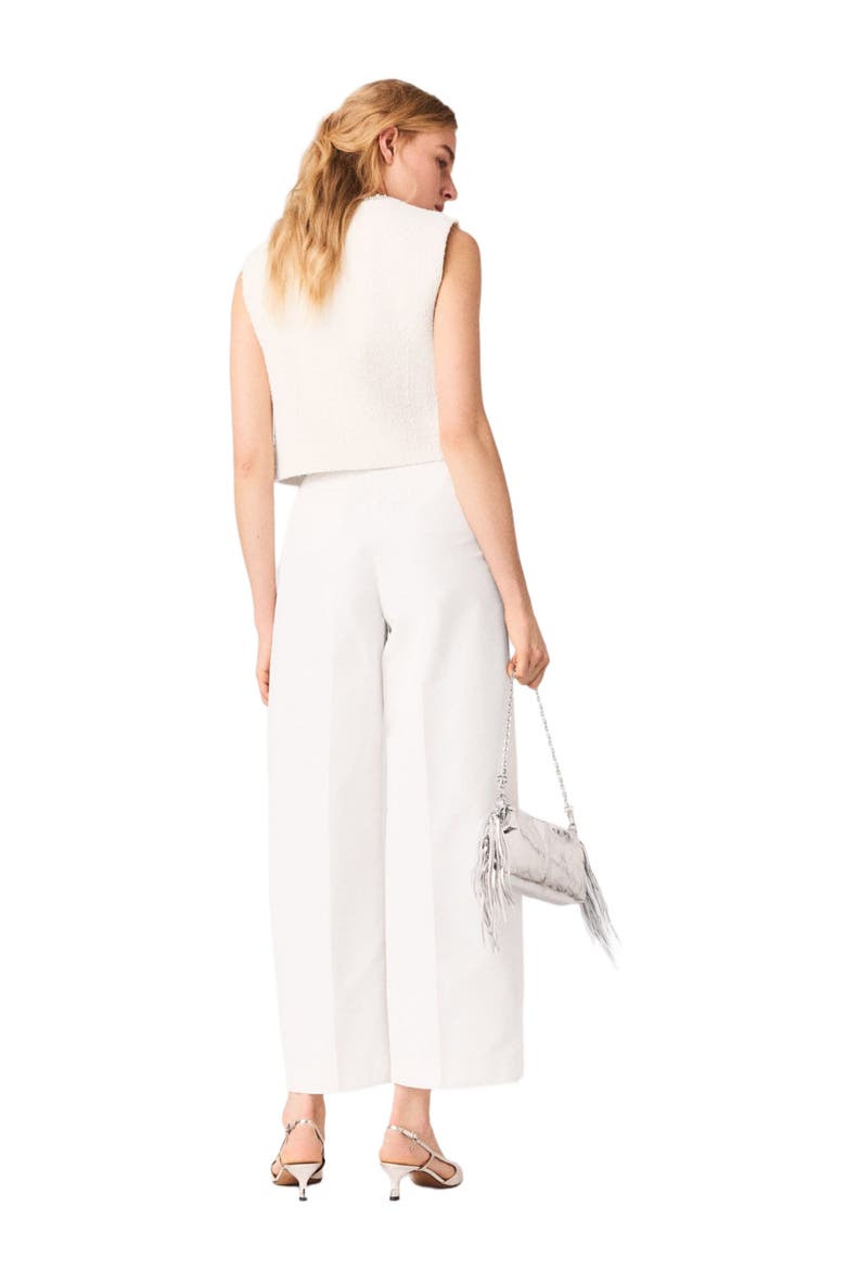Balloon suit trousers, Alternate, color, White