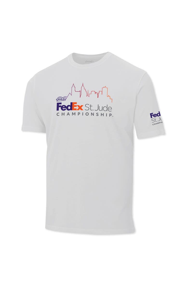 AHEAD Men's Ahead White 2023 FedEx St. Jude Championship Chapman Skyline T-Shirt, Alternate, color,