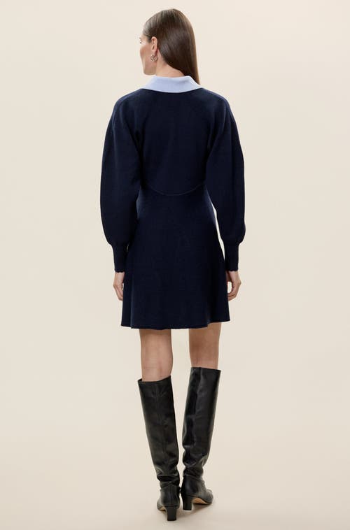 Rebecca Taylor Rhea Sweater Dress In Blue