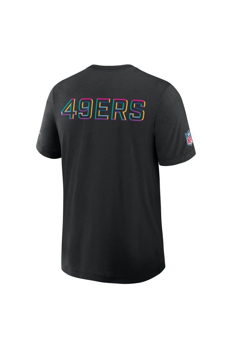 Men's Nike Black San Francisco 49ers 2025 NFL Crucial Catch Tri-Blend Dri-FIT T-Shirt, Alternate, color, Black