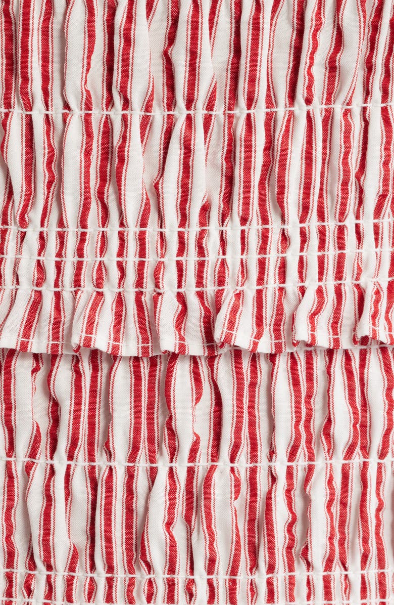 Hill House Home The Azaelea Nap<sup>®</sup> Fit & Flare Seersucker Minidress, Alternate, color, Ticking Stripe Red