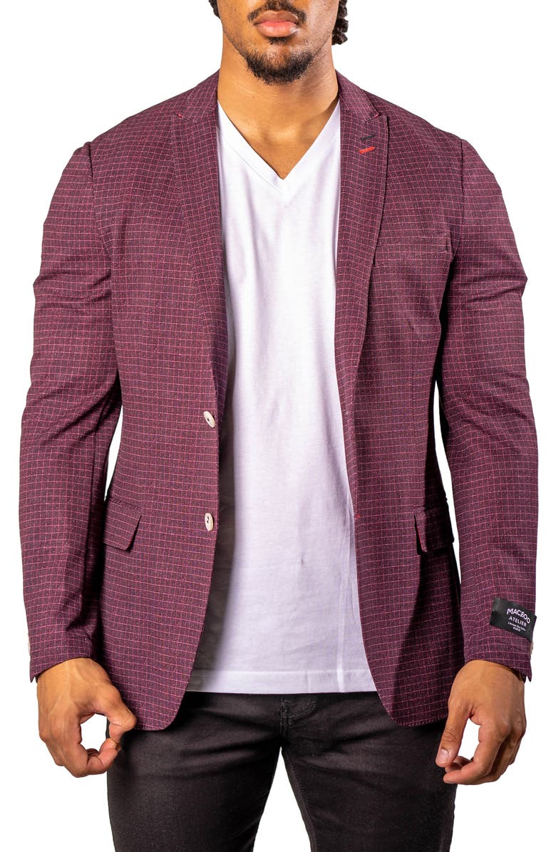 Maceoo Vortex Red Unconstructed Blazer, Alternate, color, Red