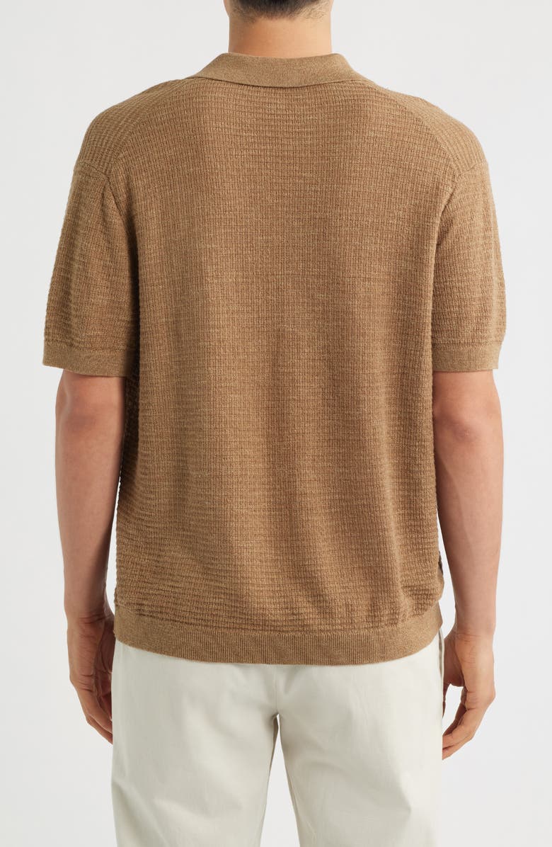 Theory Brenan Linen Blend Polo, Alternate, color, Fresh Khaki