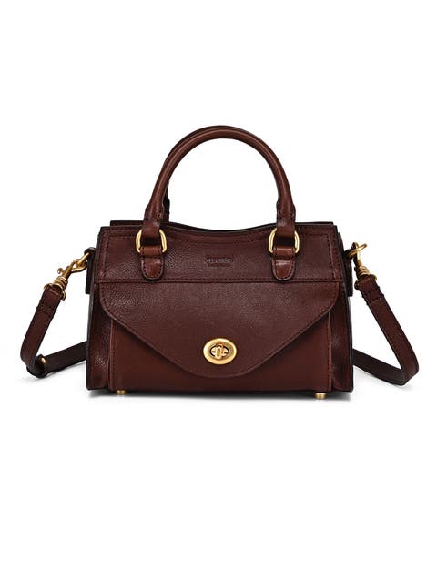 Lockwood Genuine Leather Compact Structured Satchel