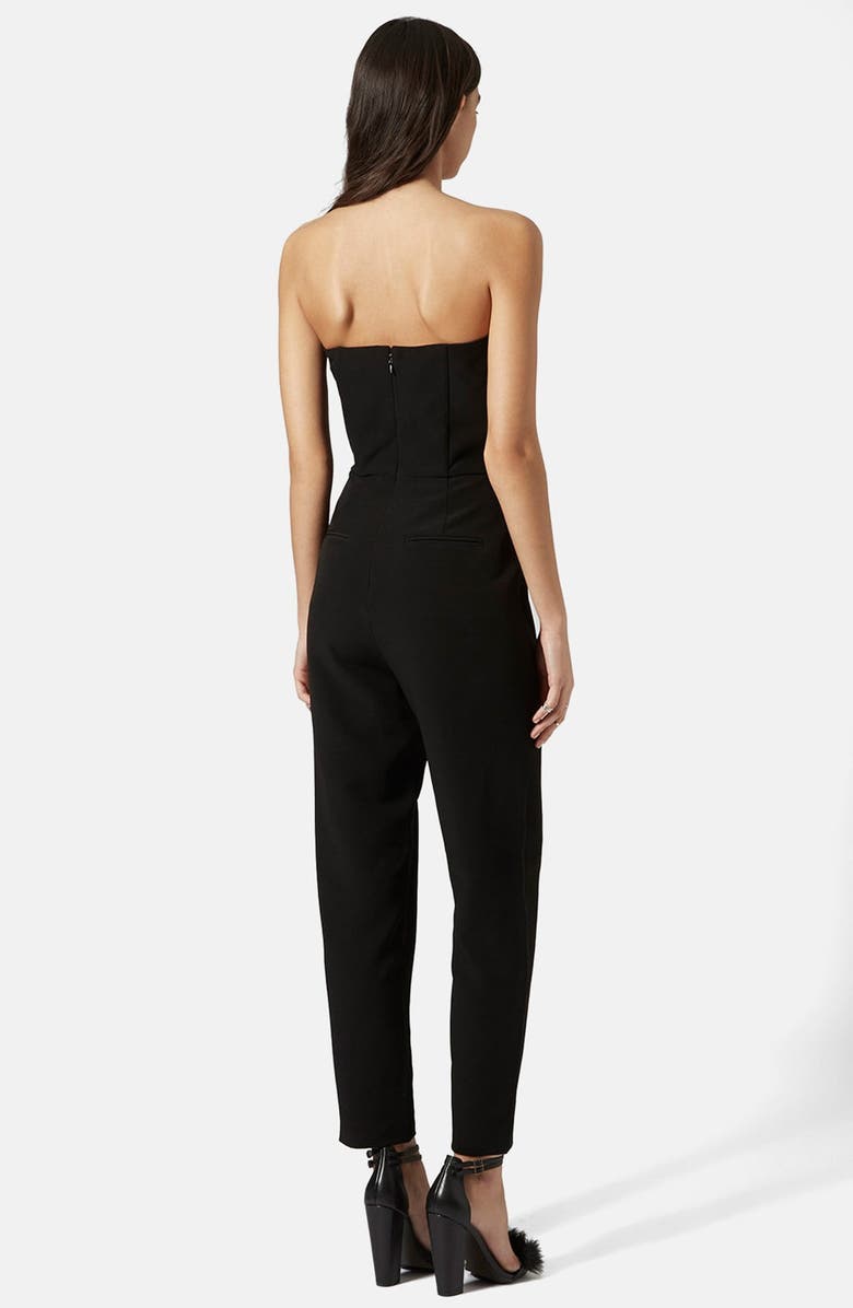 Topshop Embellished Bandeau Jumpsuit, Alternate, color, 