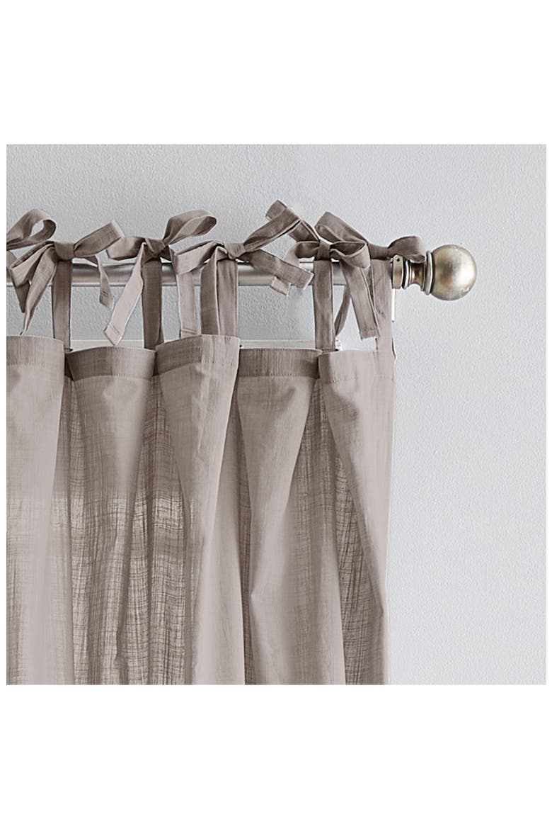 Set of 2 Sheer Cotton Window Panels, Alternate, color, BEIGE