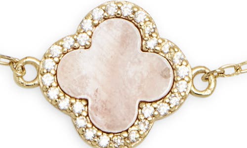 Argento Vivo Pavé Clover Line Bracelet In Gold