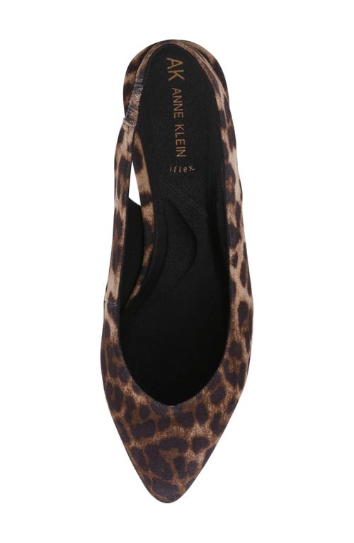 Anne Klein Oliff Slingback Flat In Animal Print