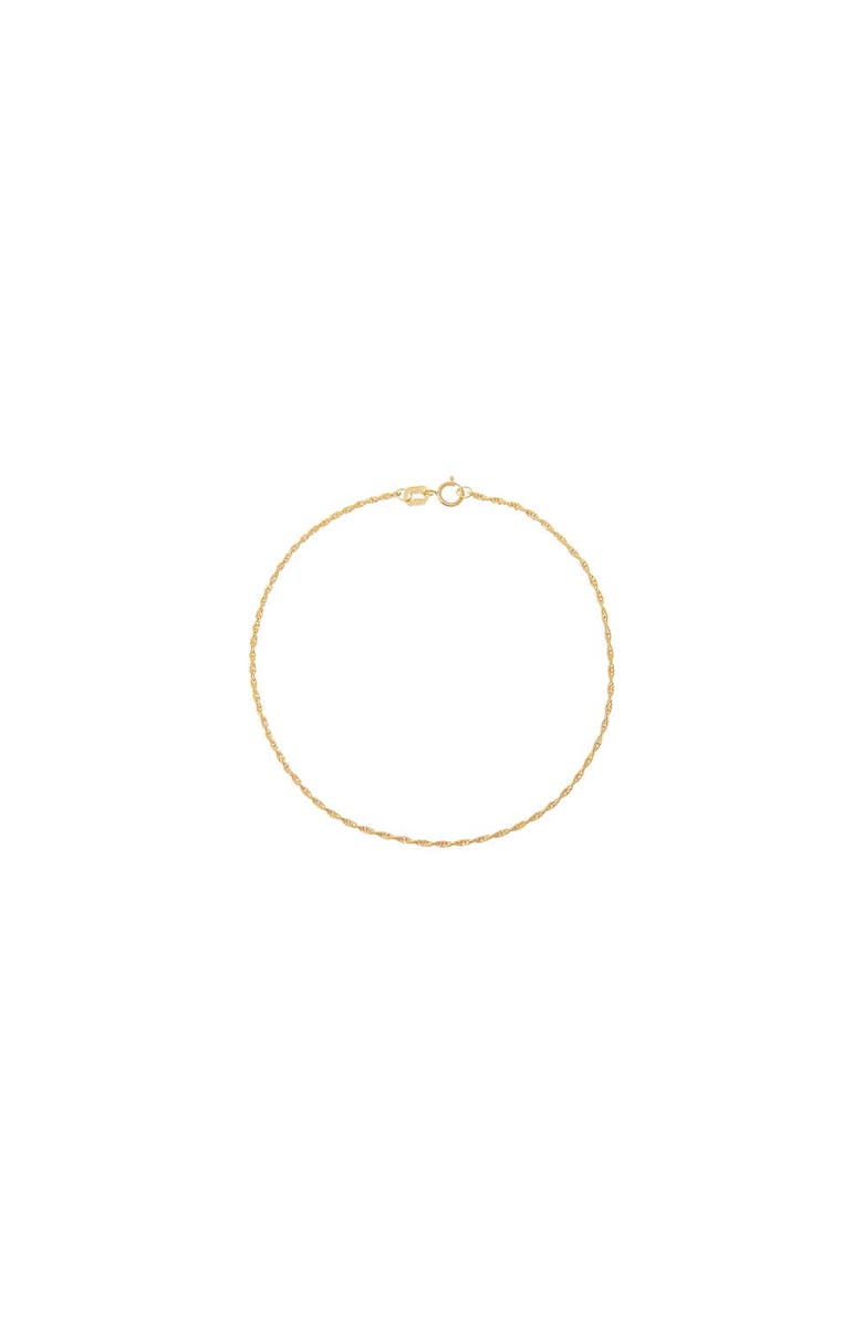 BY ADINA EDEN Twisted Rope Chain Bracelet 14K, Main, color, 14K Gold