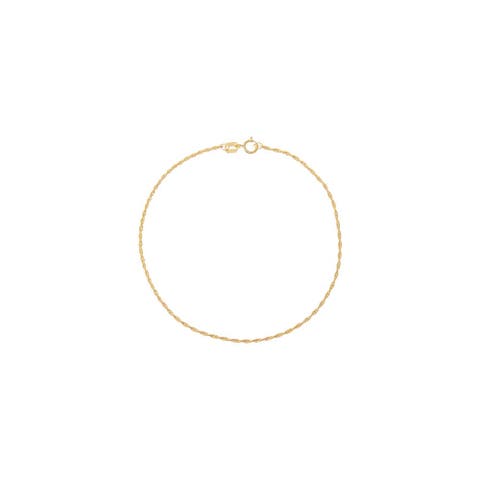 Twisted Rope Chain Bracelet 14K