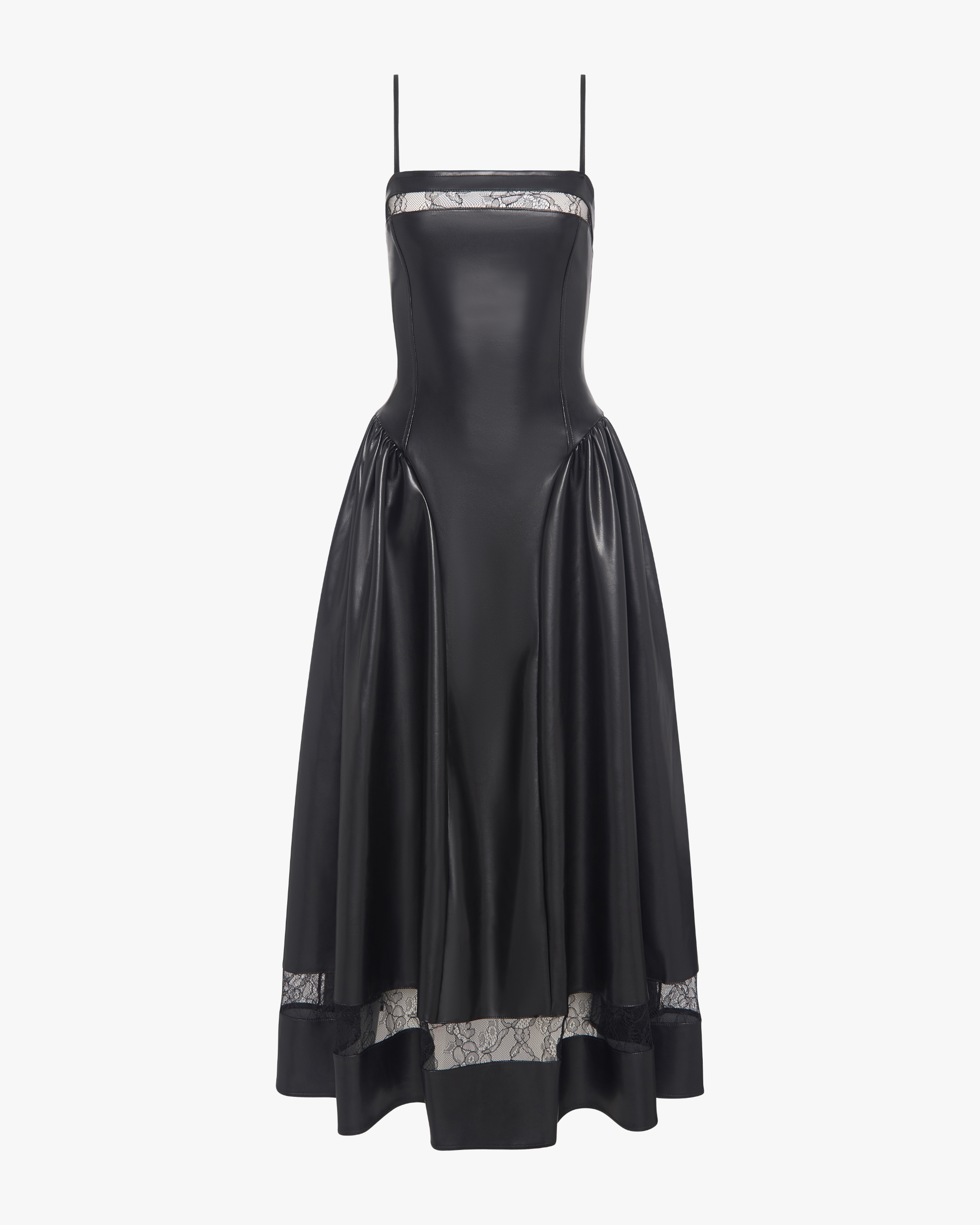 Lace Panel Corset Midi Dress - image 2