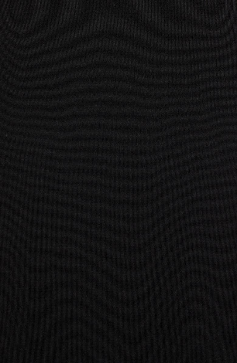 TOM FORD Mixed Media Funnel Neck Zip Sweater, Alternate, color, Black