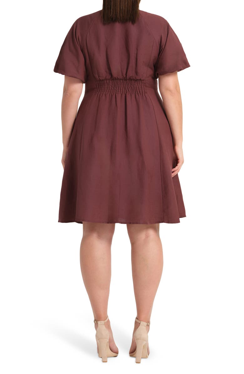Estelle Heather Front Zip Puff Sleeve Dress, Alternate, color,