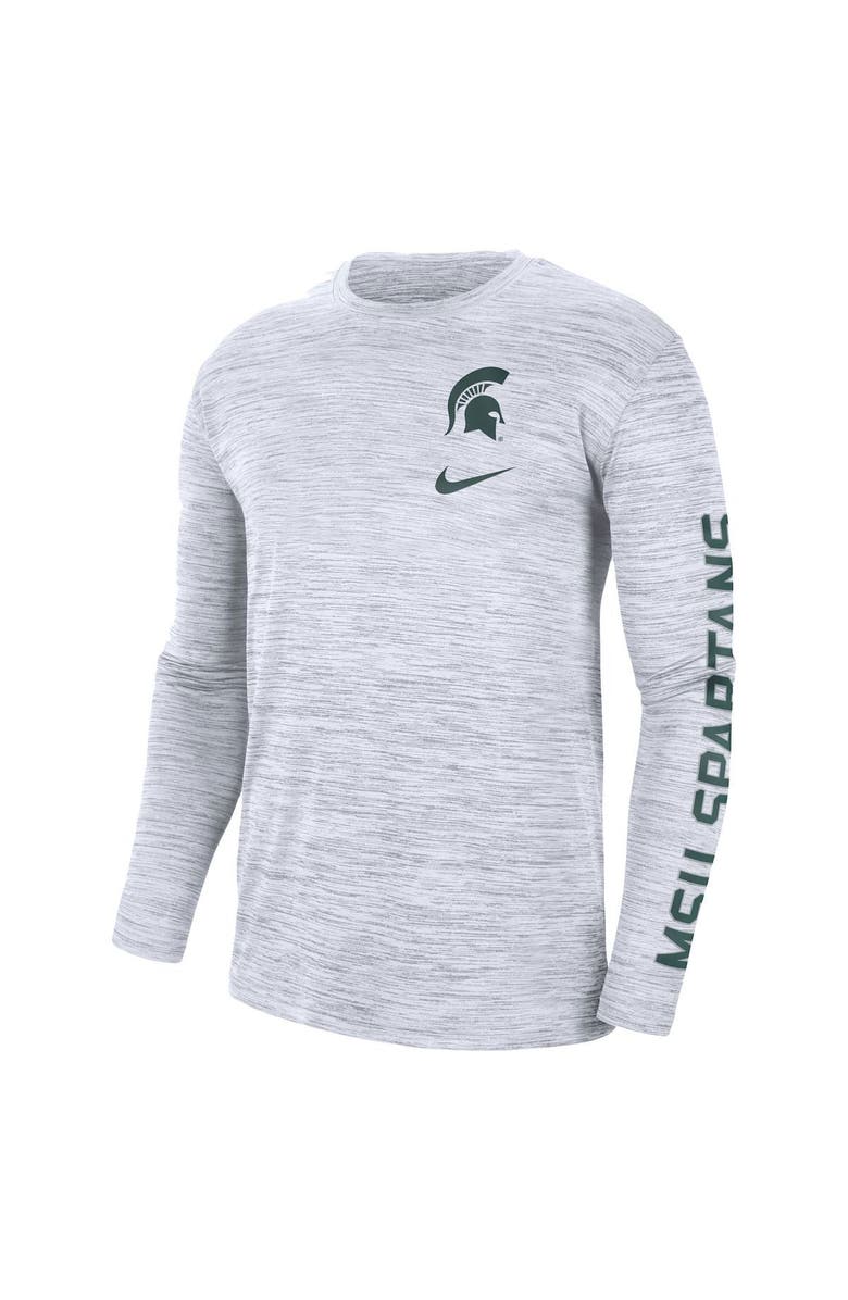Nike Men's Nike White Michigan State Spartans Velocity Legend Team Performance Long Sleeve T-Shirt, Alternate, color, 