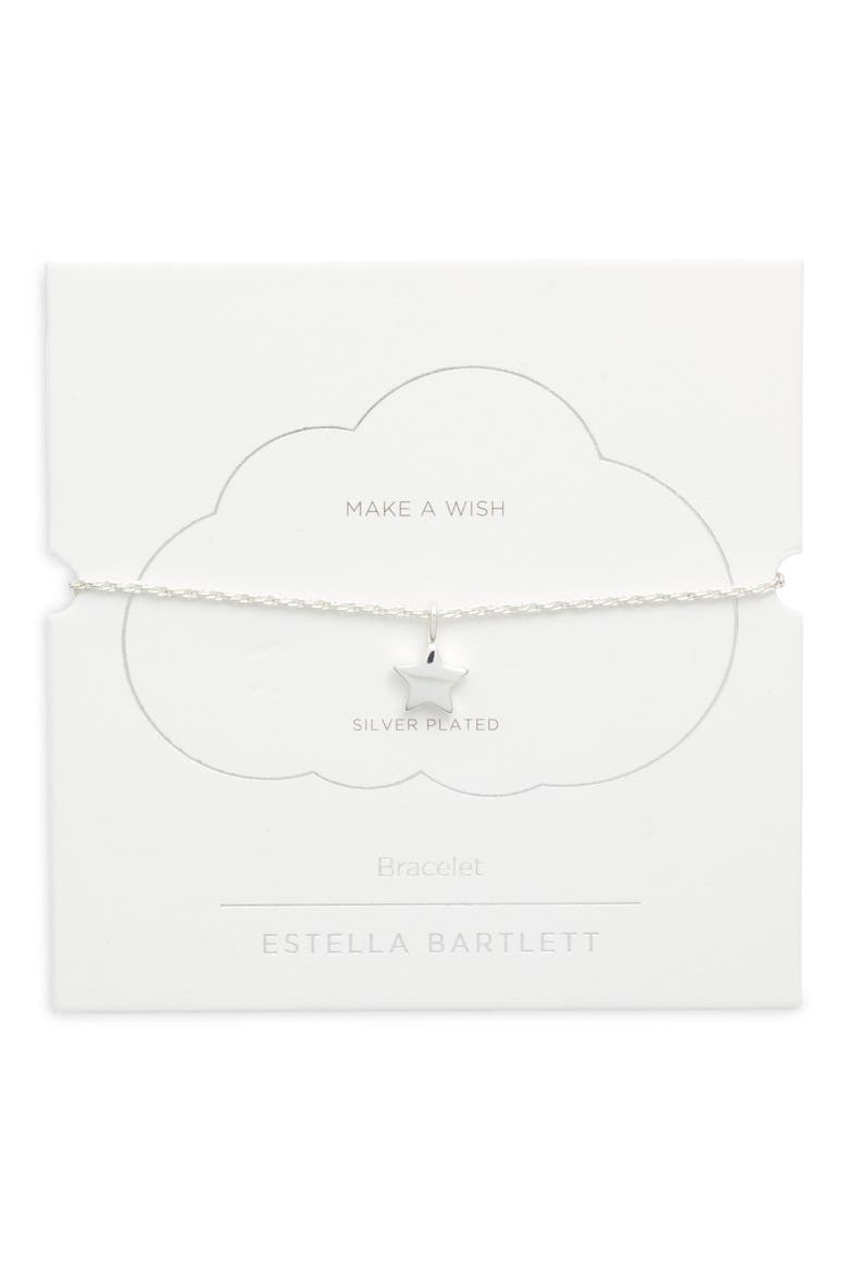 Amelia Star Charm Bracelet, Alternate, color, SILVER