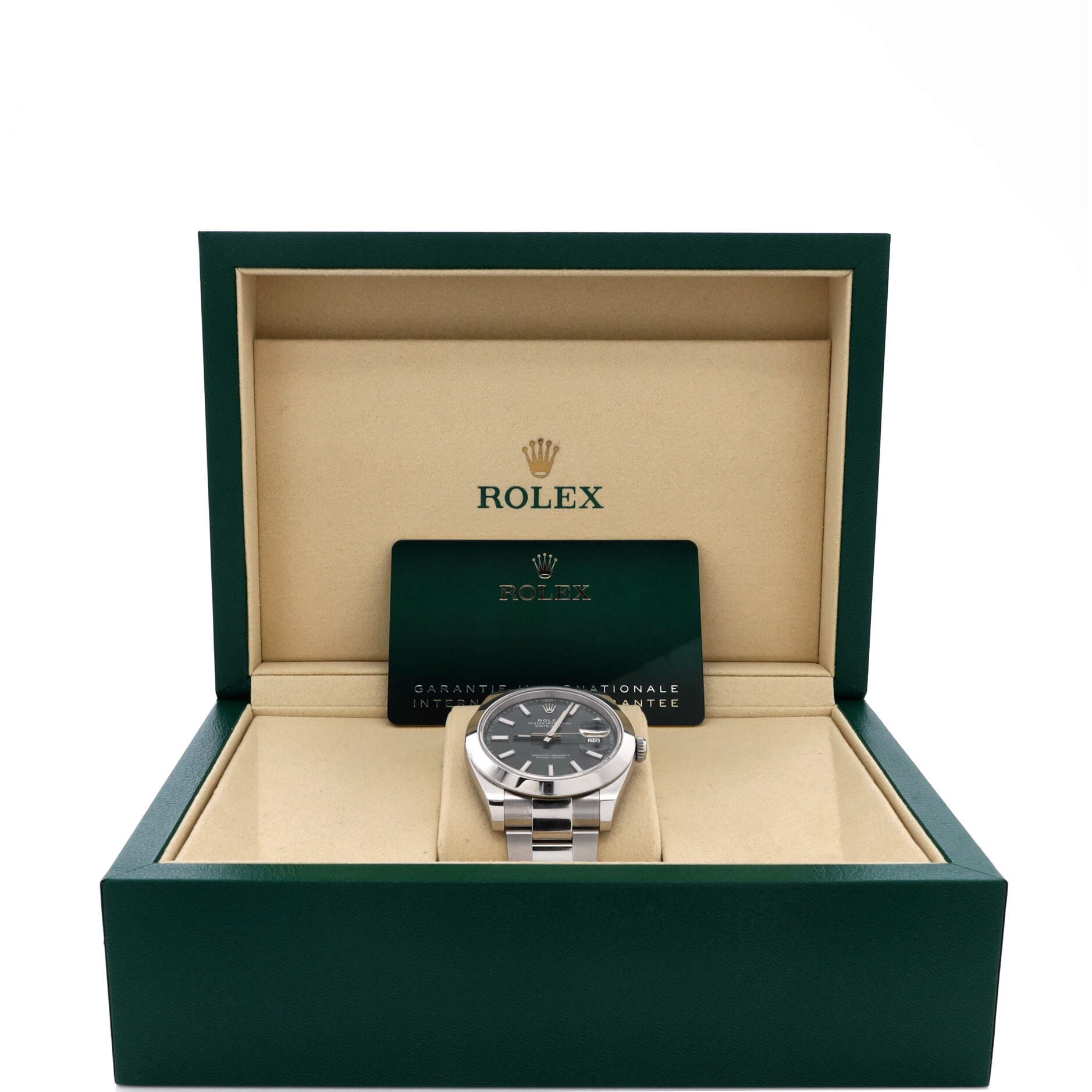 Oyster Perpetual Datejust Mint Green Automatic Watch Stainless Steel 41, Alternate, color, Metallic Silver