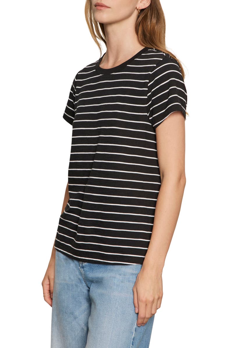 Sanctuary The Perfect T-Shirt, Alternate, color, Black/ White Stripe