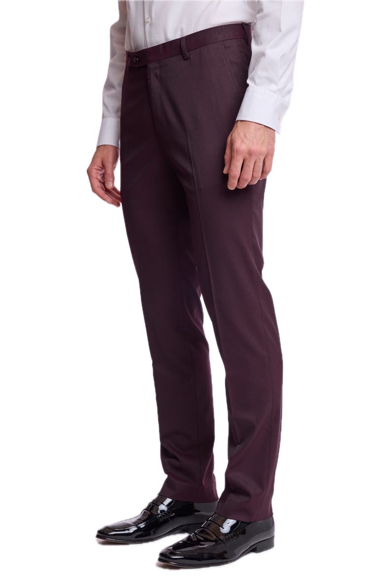 Slim Downing Pants, Alternate, color, DEEP BURGUNDY
