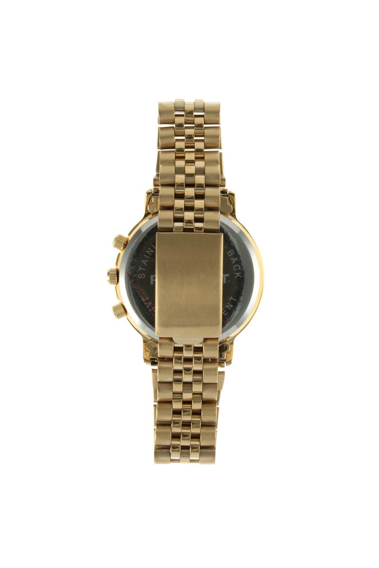 Multi Function Moon Phase Perpetual Calendar Stainless Steel Watch- 40MM, Alternate, color, Gold