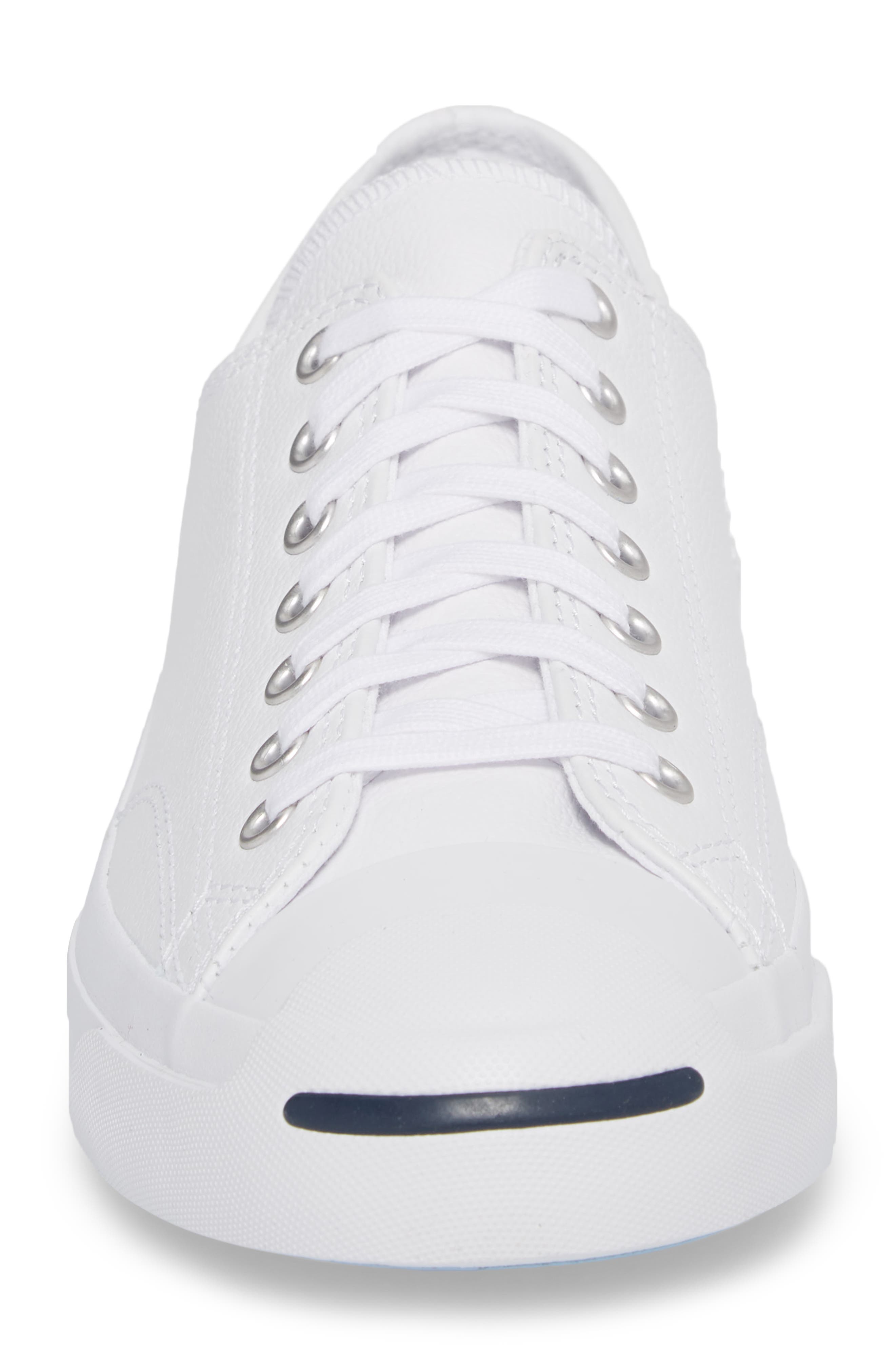 Jack Purcell Low Top Leather Sneaker, Alternate, color, WHITE/ NAVY