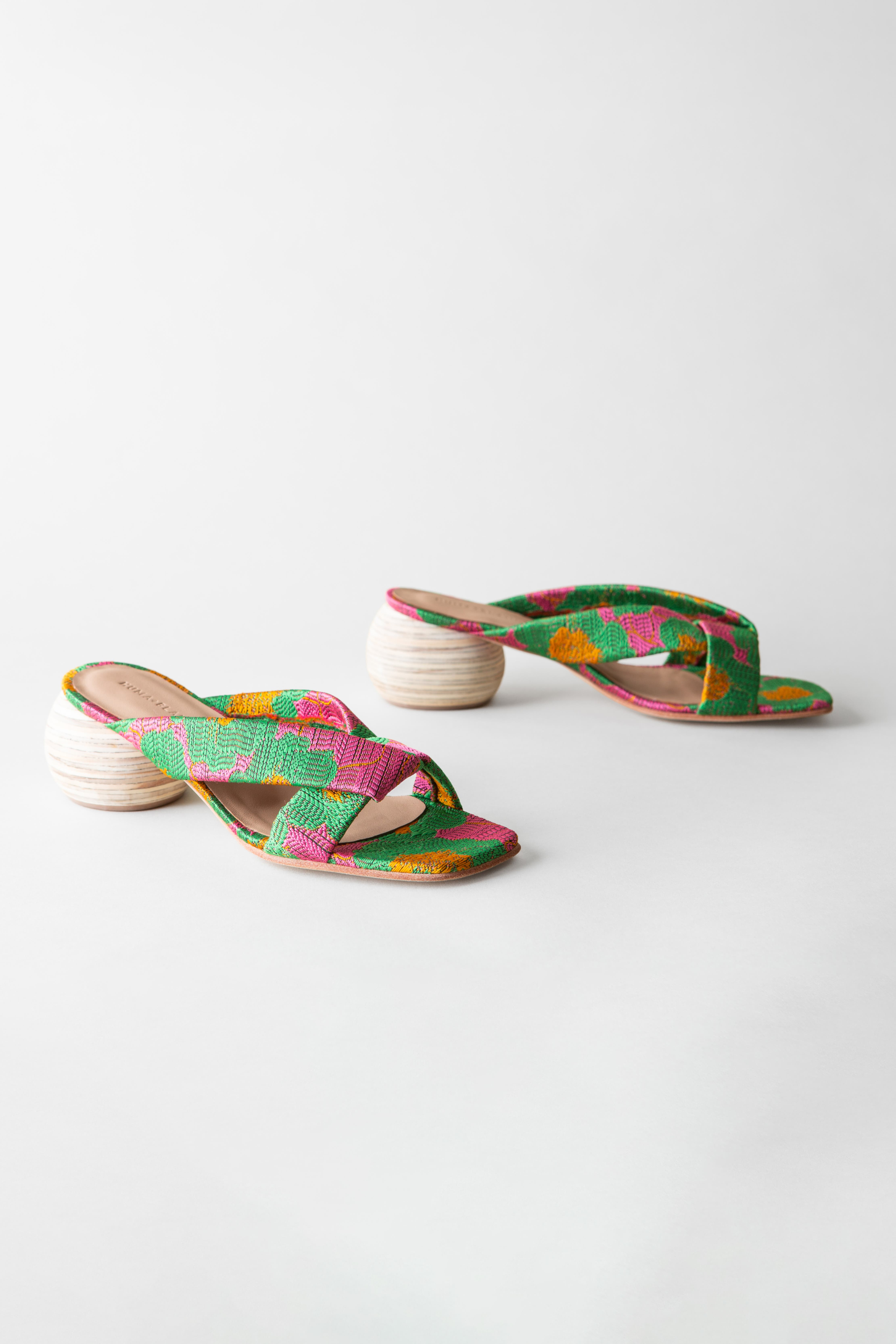 Huma Blanco Kira Woven Textile Slide Sandal, Alternate, color, Floral