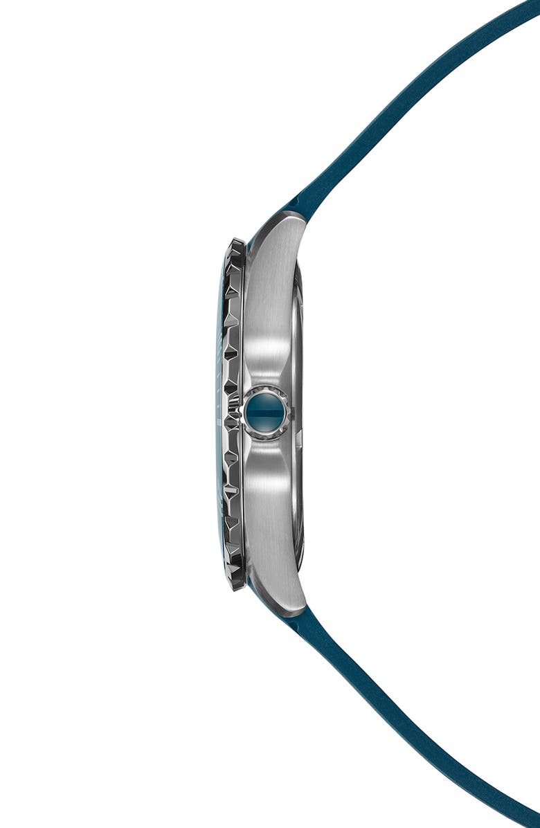 BALMAIN WATCHES Ophrys Rubber Strap Watch, 42.5mm, Alternate, color, Stainless Steel