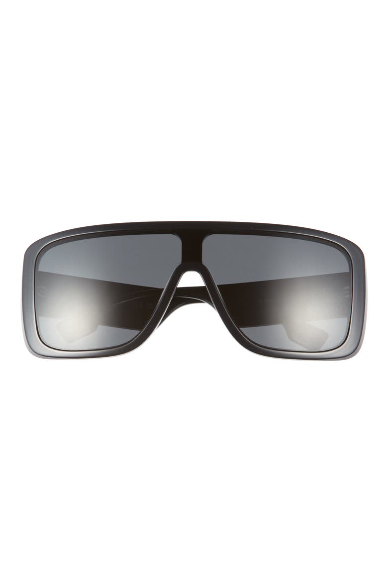 30mm Mirrored Rectangular Sunglasses, Main, color, DARK GREY