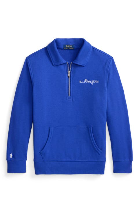 Kids' Easy French Terry Quarter Zip Pullover (Big Kid)