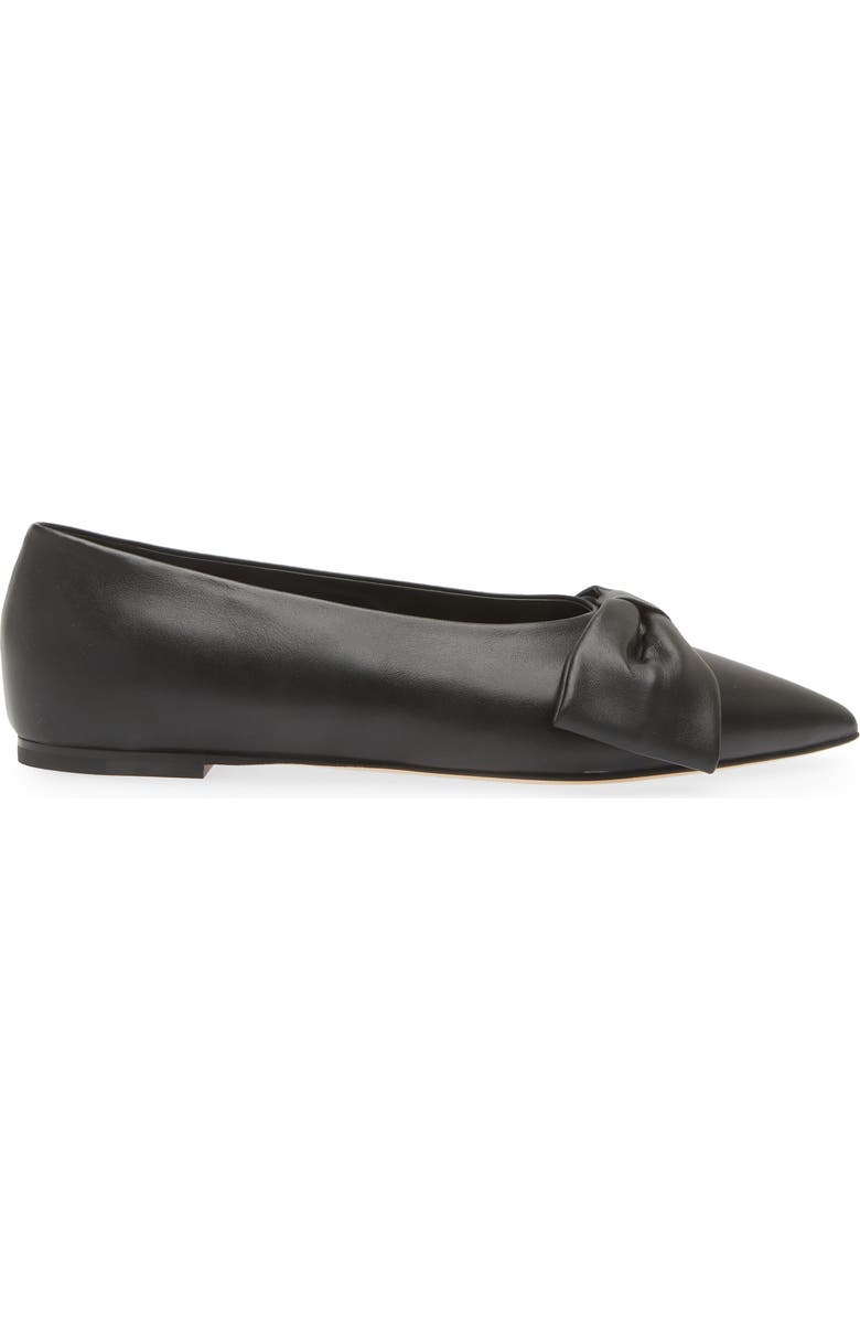 Dear Frances Bow Pointed Toe Flat, Alternate, color, Black