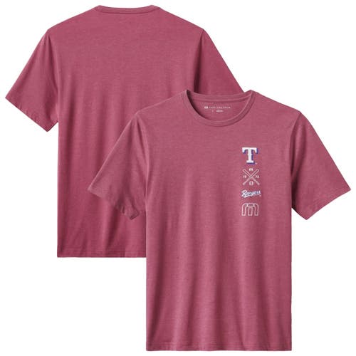 Travismathew Heather Red Texas Rangers Sunset Slam 2.0 T-shirt