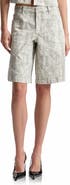 Avec Les Filles Faux Snakeskin Long Board Shorts