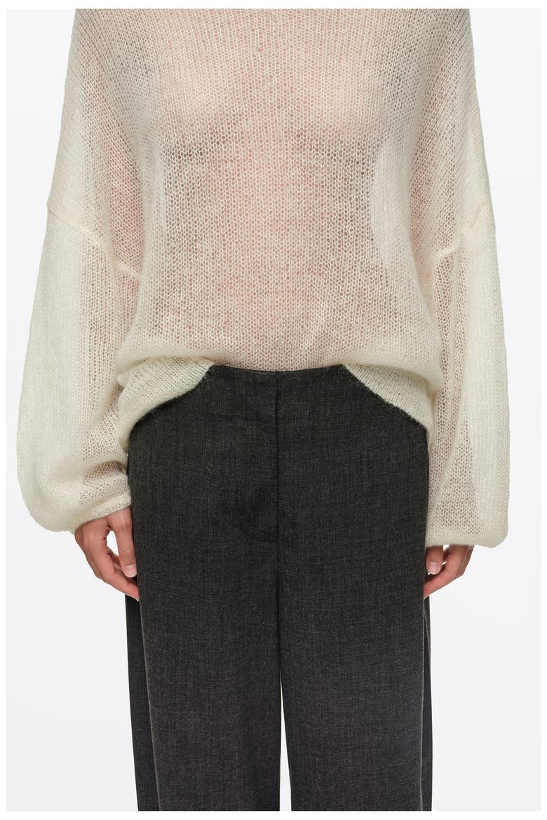 Barrel Leg Ankle Trousers, Alternate, color, DARK GREY MELANGE