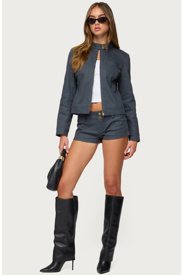 Kayra Micro Shorts, Alternate, color, DARK-GRAY