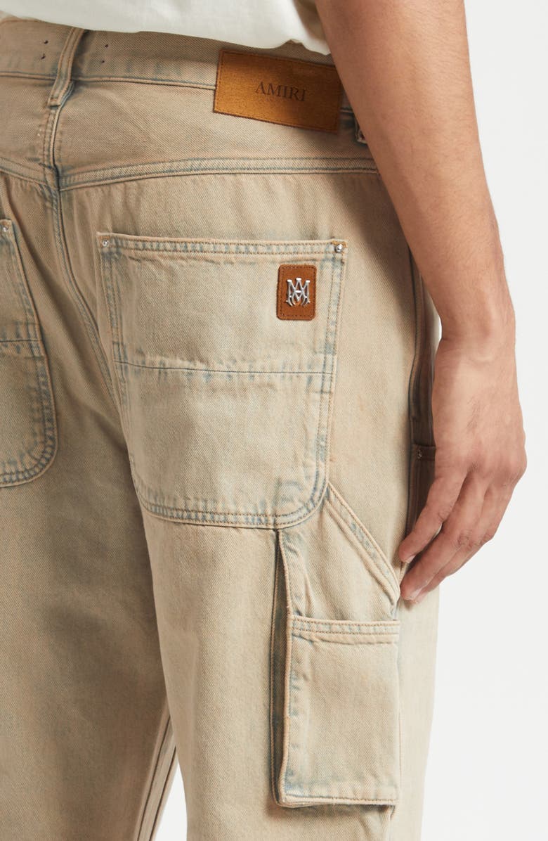 AMIRI Lightweight Distressed Carpenter Jeans, Alternate, color, Sand Indigo