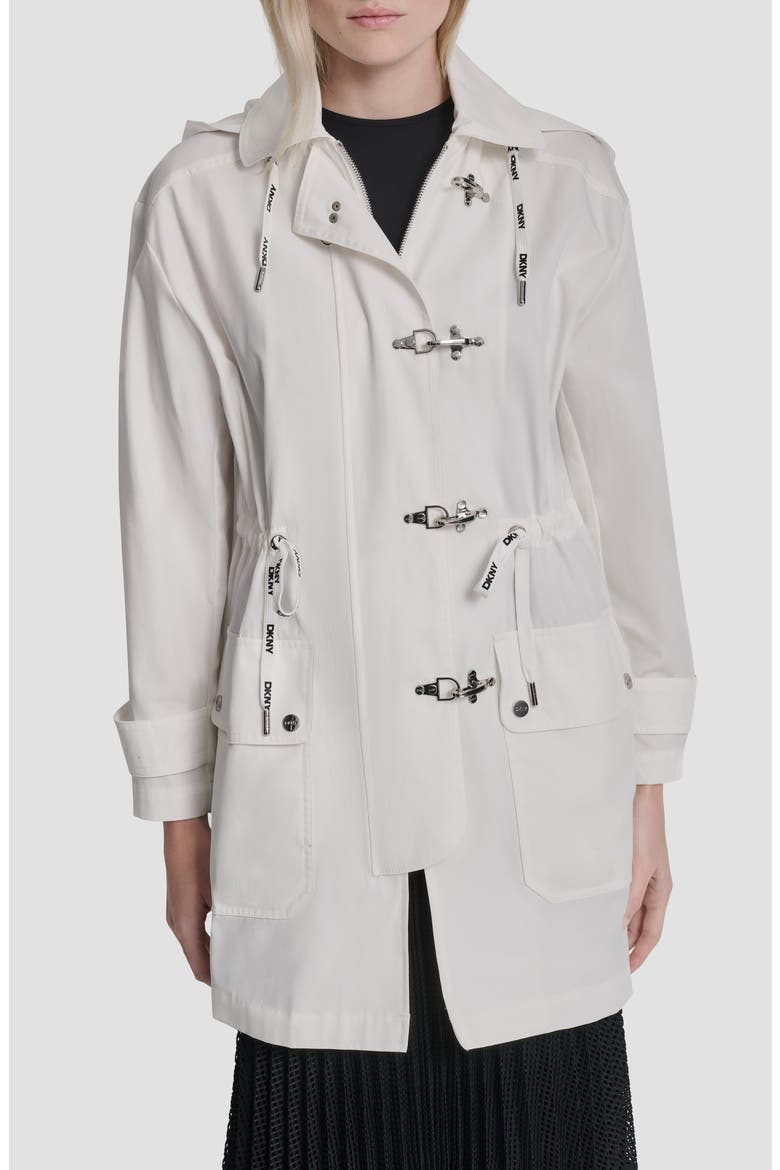 Fire Clasp Hooded Jacket, Main, color, IVORY