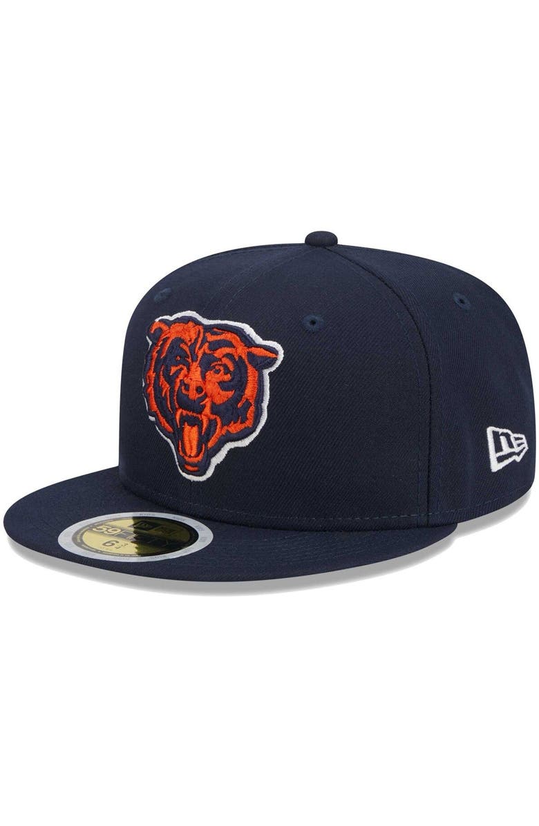 New Era Youth New Era Navy Chicago Bears Main 59FIFTY Fitted Hat, Main, color, Navy