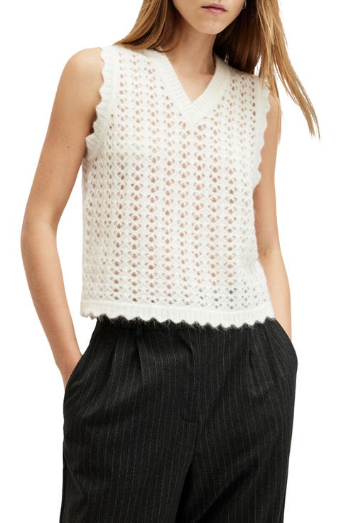 Vivian Openwork Sweater Vest