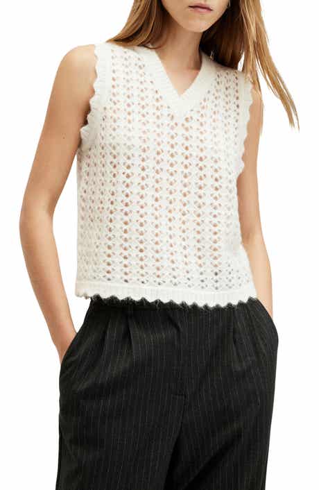 AllSaints Vivian Openwork Sweater Vest