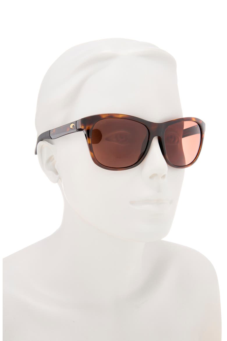 56mm Rectangular Sunglasses, Alternate, color, COPPER