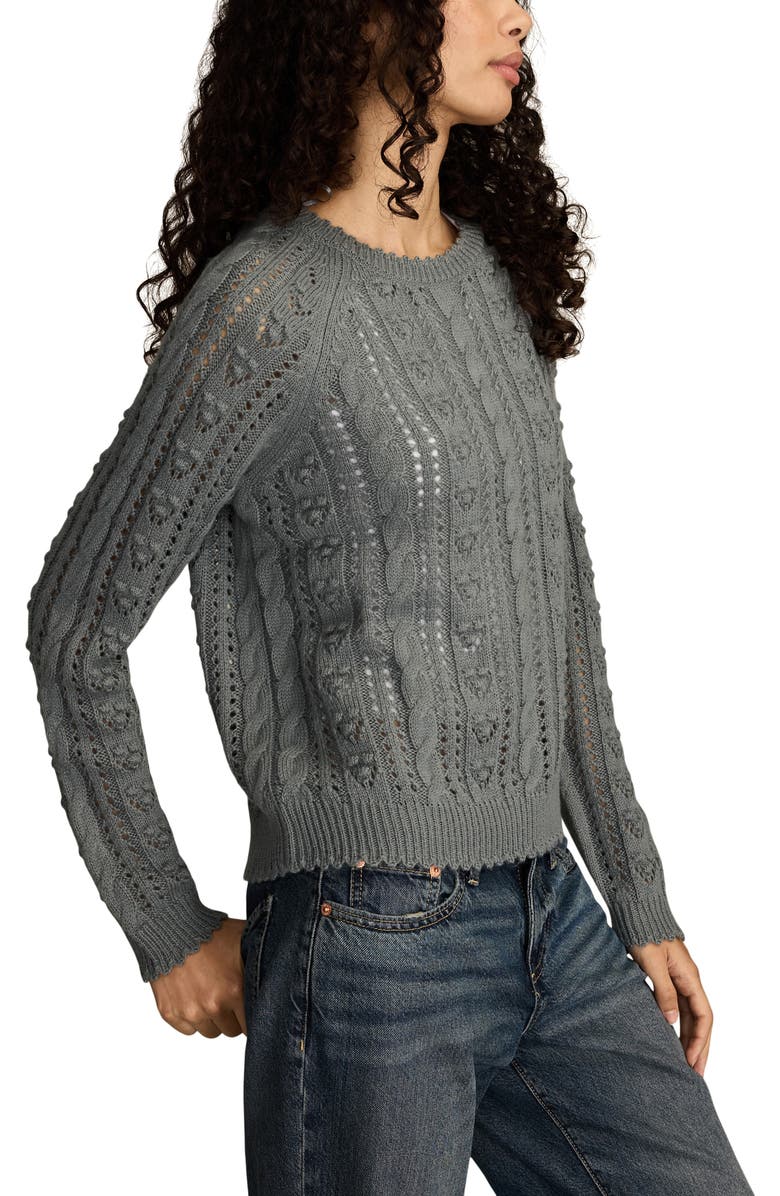 Lucky Brand Pointelle Sweater, Alternate, color, Trooper
