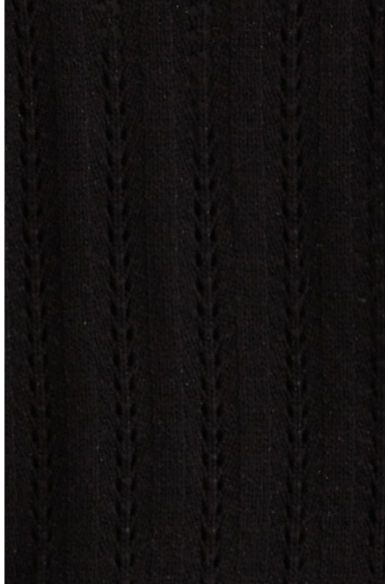 Kids' Pointelle Metallic Cardigan, Alternate, color, BLACK