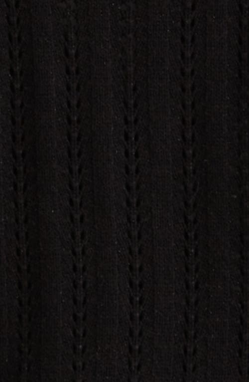 Nordstrom Kids' Open Stitch V-neck Cardigan In Black