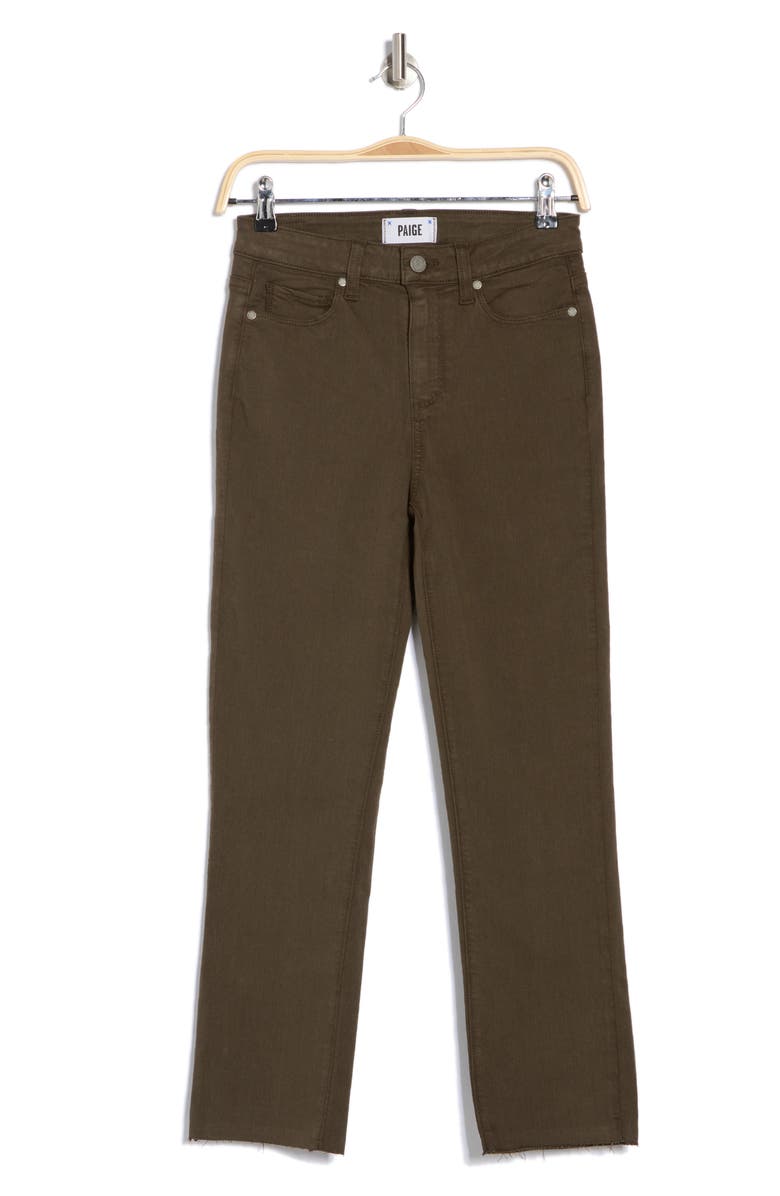 PAIGE Jacqueline High Waist Raw Hem Straight Leg Jeans, Alternate, color, 