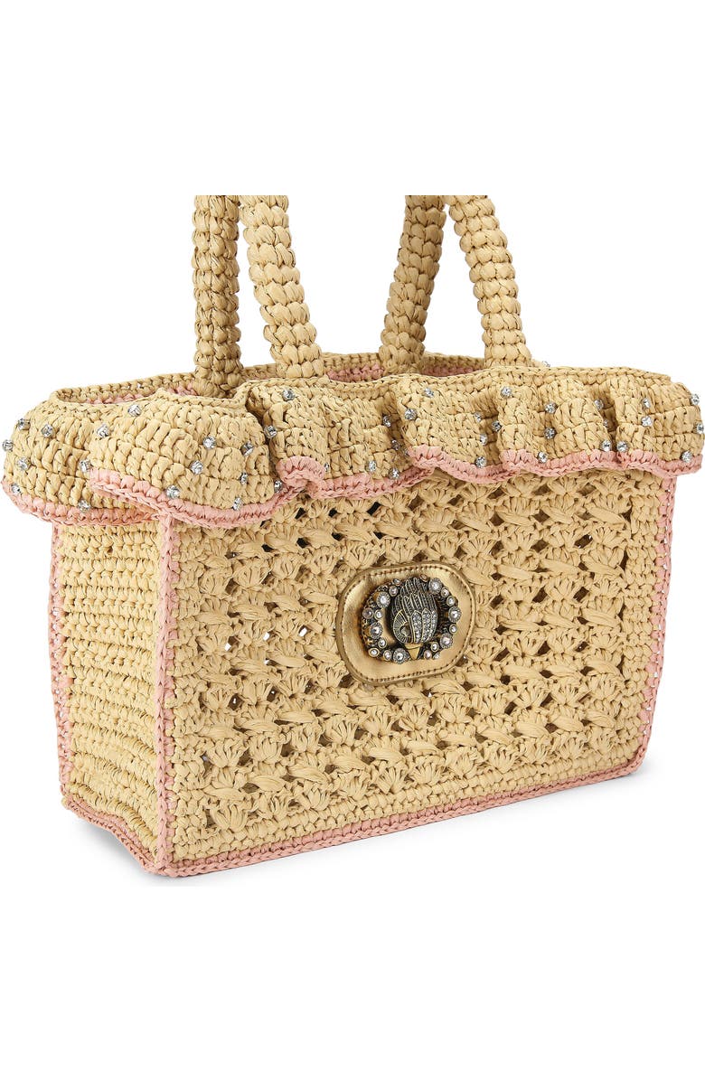 Kurt Geiger London Ruffle Woven Tote, Alternate, color, Open Beige