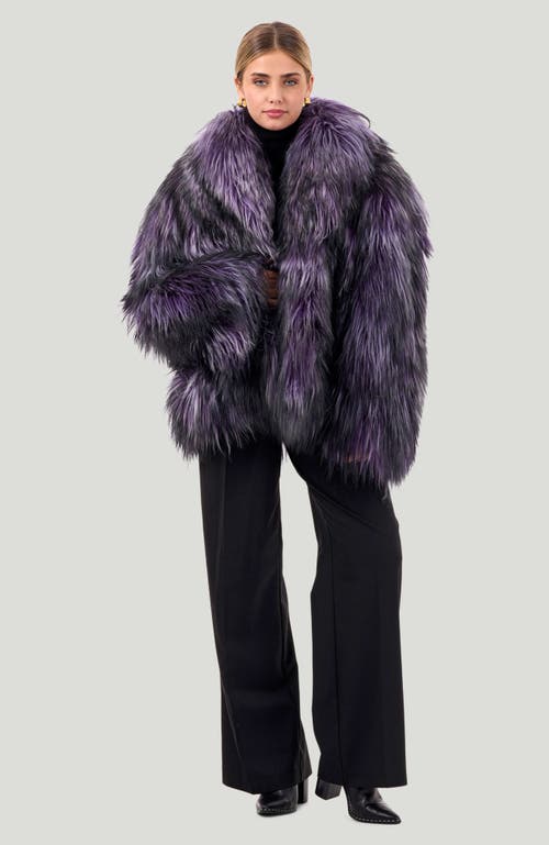 Gorski Collared Goat Jacket In Brown