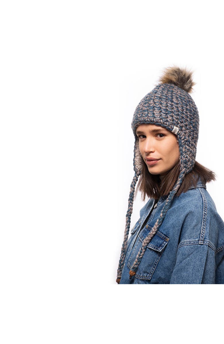 Nirvanna Designs Chunky Knit Earflap Hat, Alternate, color, 
