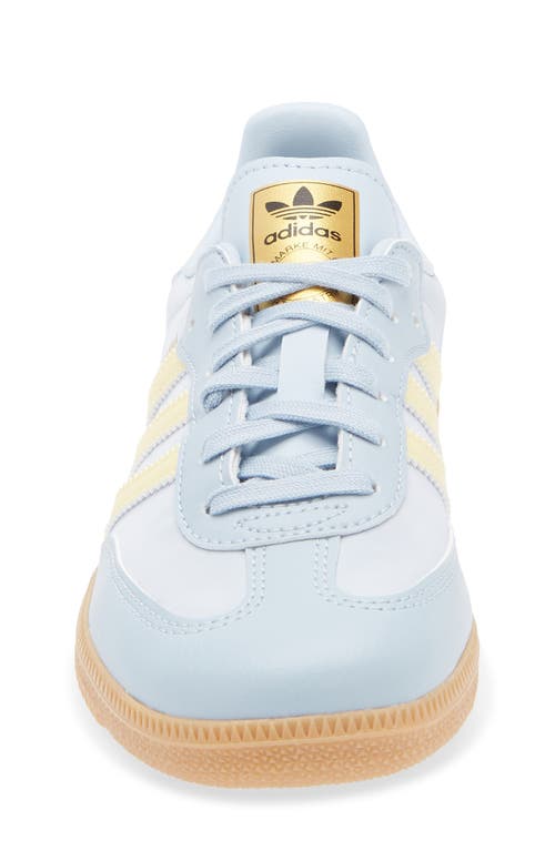 Shop Adidas Originals Adidas Kids' Samba Sneaker In Blue/yellow/gum