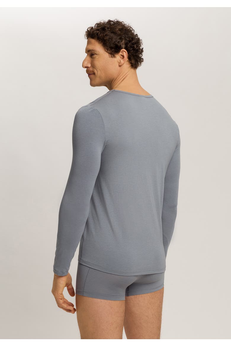Natural Function Tencel And Cotton Fitted V-Neck Top, Alternate, color, Cliff Grey