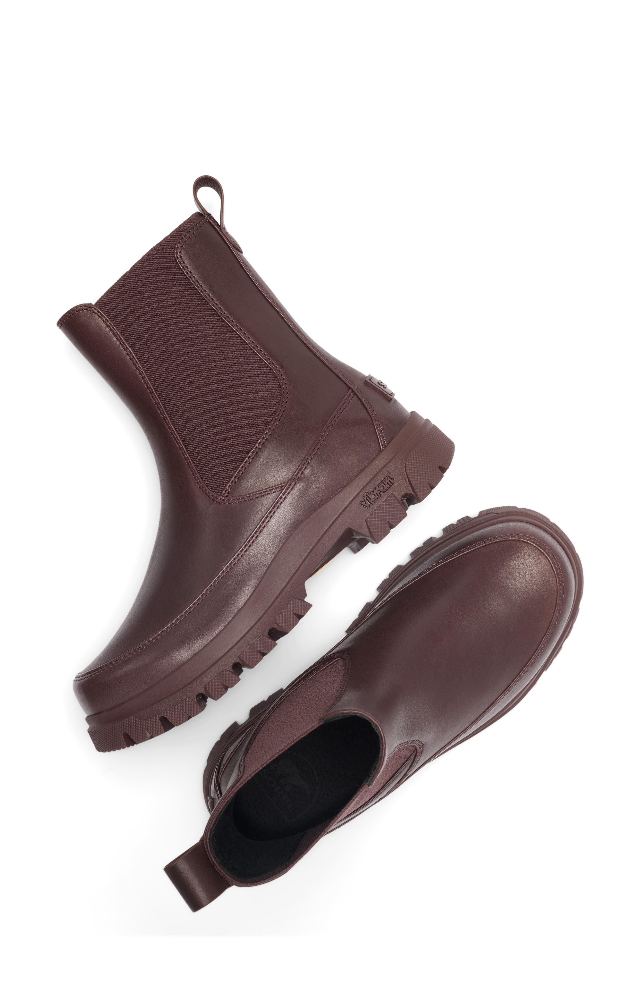 Daystorm Waterproof Leather Chelsea Boot, Alternate, color, RED LODGE/ BLACK