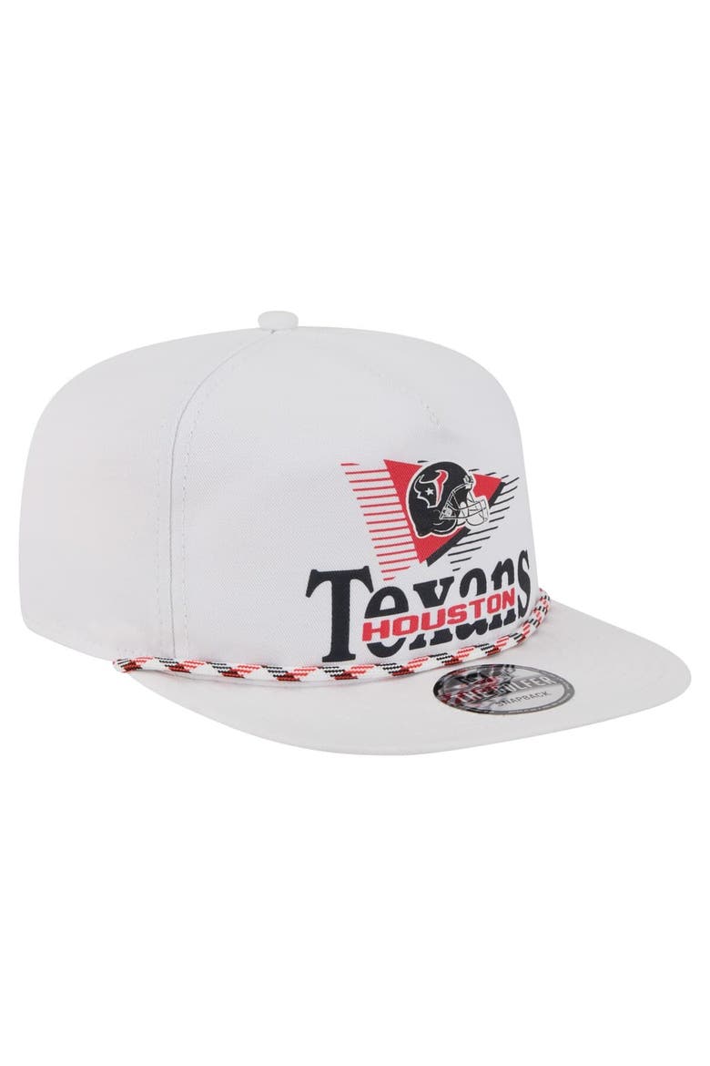 Men's New Era White Houston Texans Collide Golfer Snapback Hat, Alternate, color, White